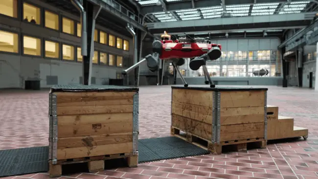 Robot ANYmal de ETH Zurich superando obstáculos. Foto ETH Zurich | Nikita Rudin