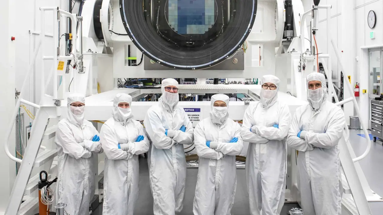 Cámara LSST de 3200 mega pixeles del observatorio Rubin. Foto Jacqueline Ramseyer | SLAC National Accelerator Laboratory