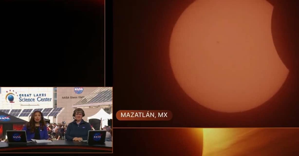 México, Estados Unidos y Canadá. Transmisión en vivo de la NASA del eclipse solar.