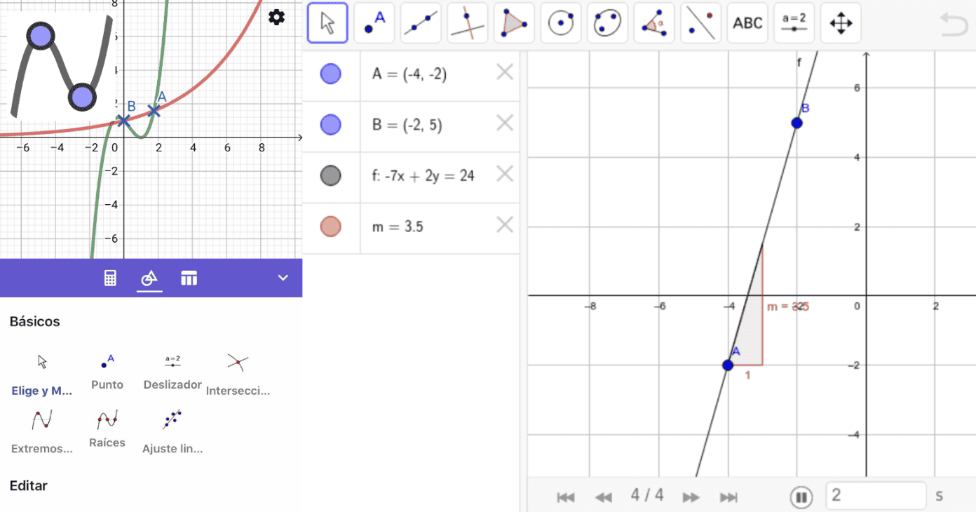 GeoGebra app para matemáticas