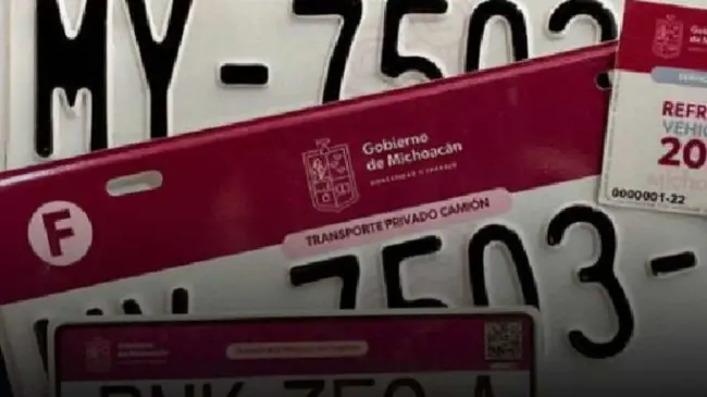 Pago de placas en Michoacán.