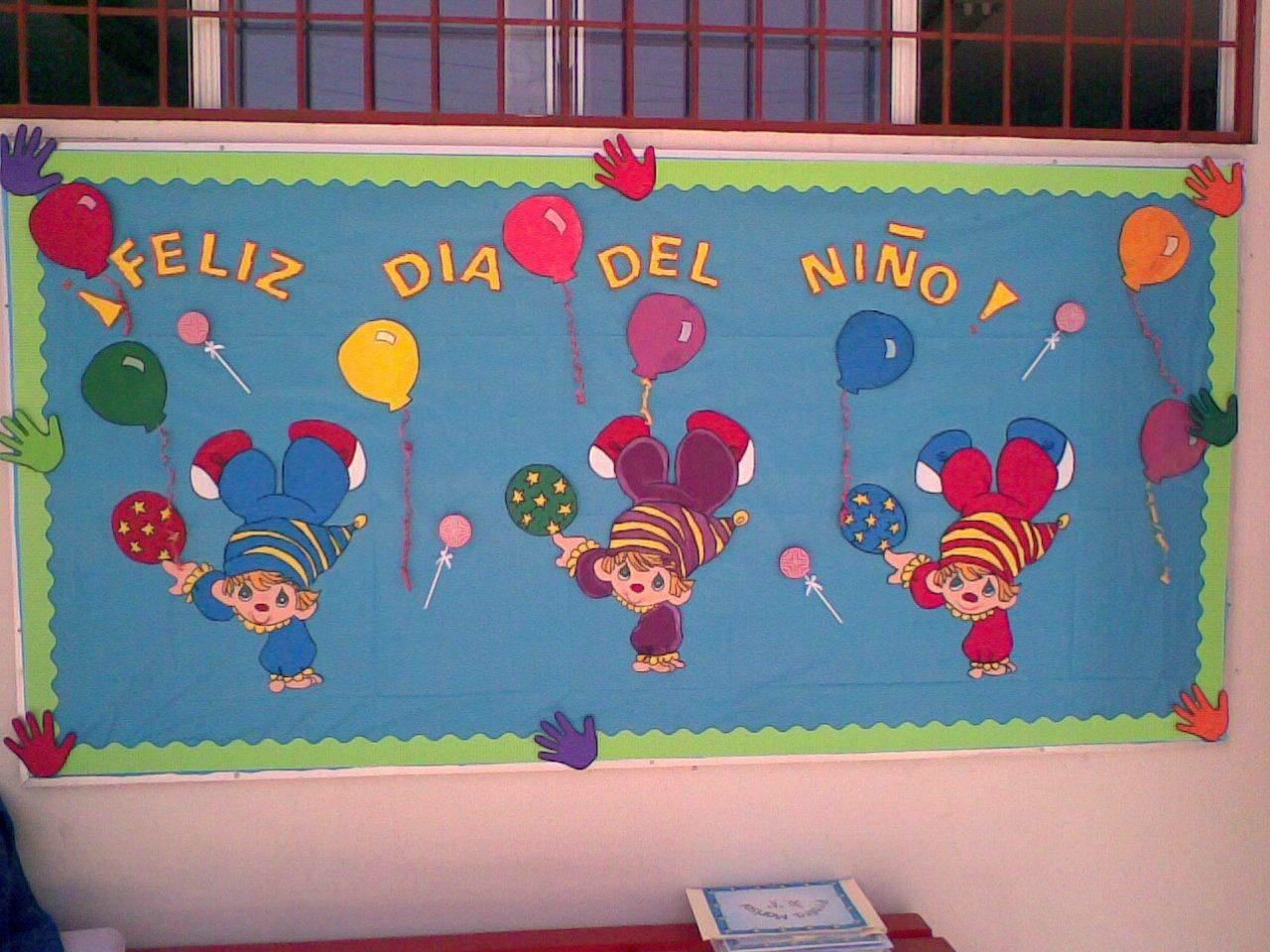 Letrero de decoración por el Día del Niño.