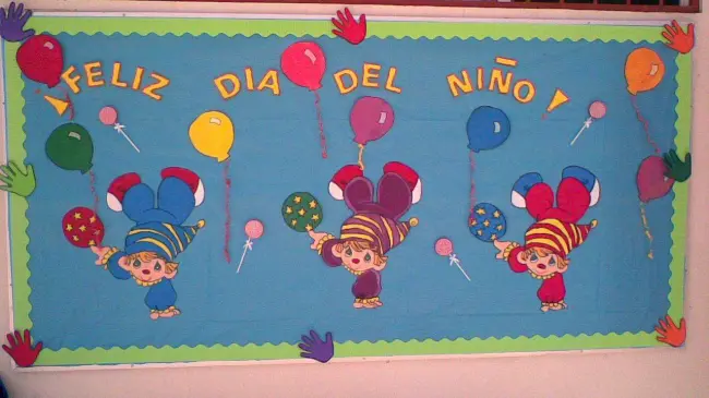 Letrero de decoración por el Día del Niño.