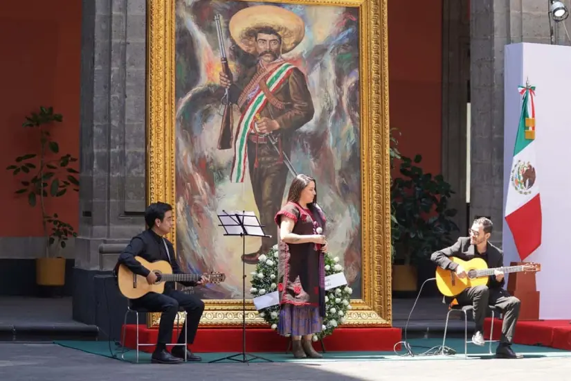 ceremonia por el 105 aniversario luctuoso de Emiliano Zapata