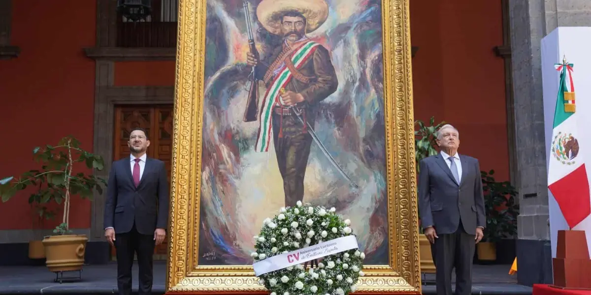 AMLO y Martí Batres conmemoran el 105 aniversario luctuoso de Emiliano Zapata