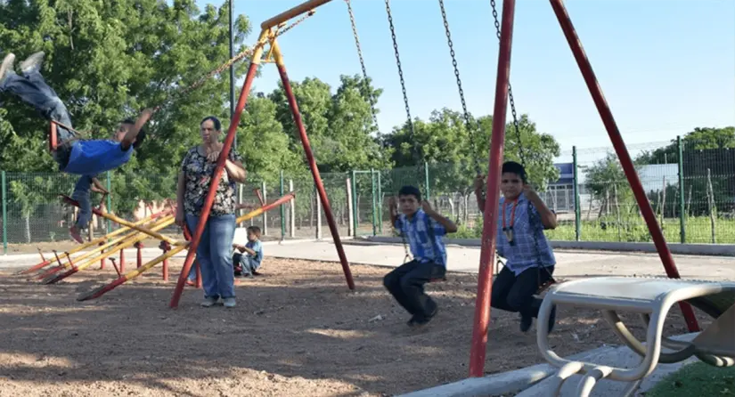 Parque público en Cacalotita, Salvador Alvarado, Sinaloa