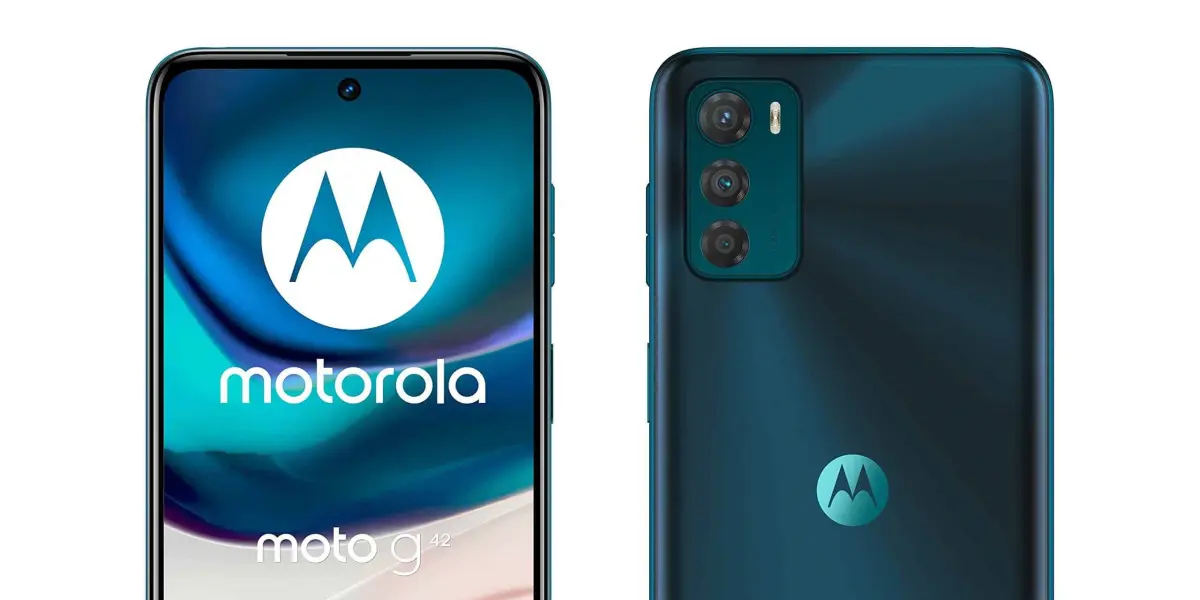 El smartphone Motorola G42 viene con altavoces estéreo y memoria RAM de hasta 6 GB. Foto: Cortesía