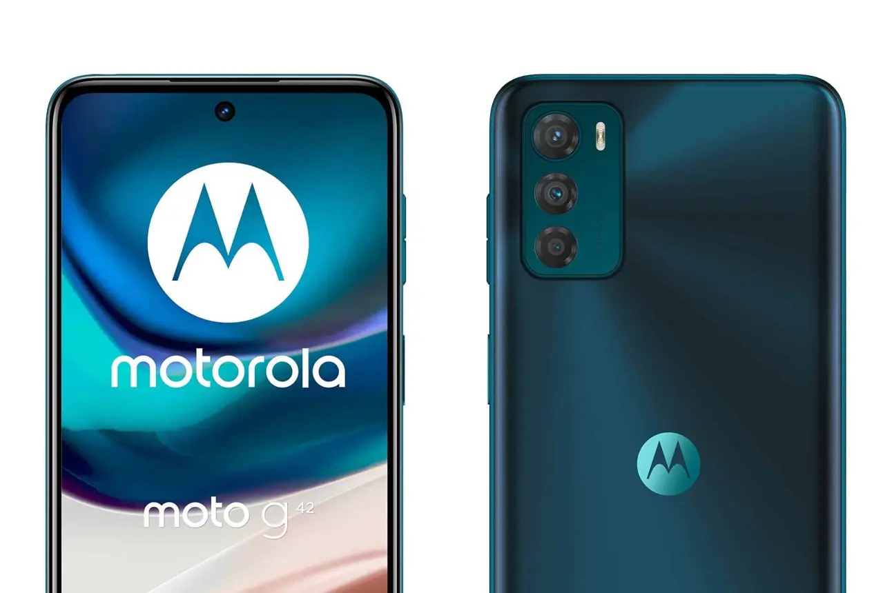El smartphone Motorola G42 viene con altavoces estéreo y memoria RAM de hasta 6 GB. Foto: Cortesía