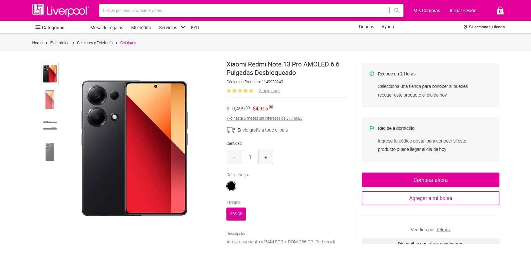 Cuánto cuesta el smartphone Xiaomi Redmi Note 13 Pro en México