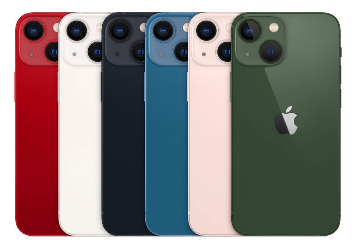 El iPhone 13 Mini está disponible en varios colores. Foto: Apple