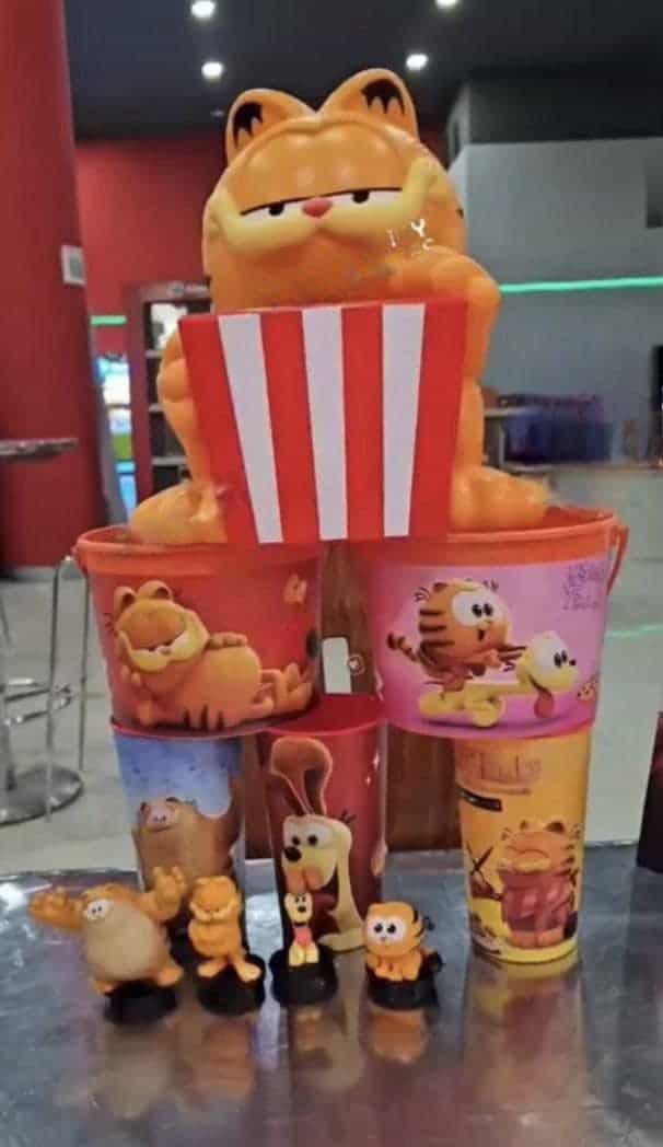 Precio y fecha de venta de la palomera de Garfield y los otros coleccionables en Cinemex