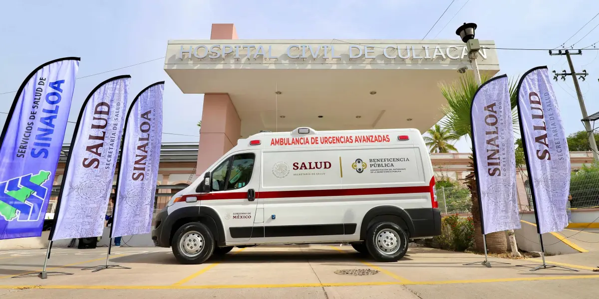 Secretaría de Salud entrega ambulancia de urgencias avanzadas al Hospital Civil de Culiacán