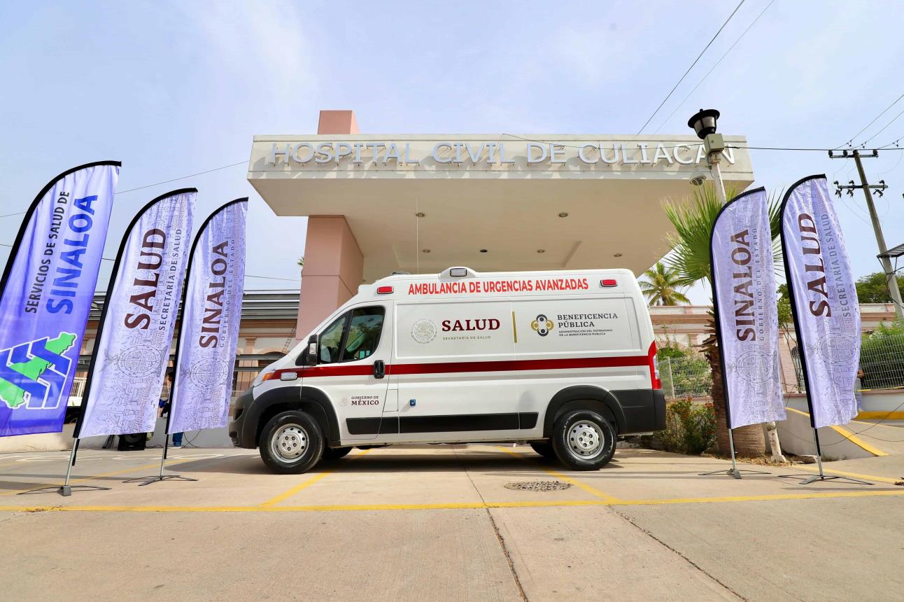 Secretaría de Salud entrega ambulancia de urgencias avanzadas al Hospital Civil de Culiacán