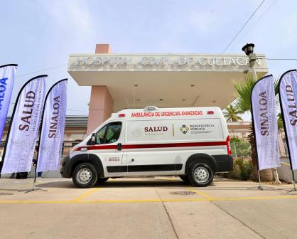 Secretaría de Salud de Sinaloa entrega ambulancia al Hospital Civil de Culiacán