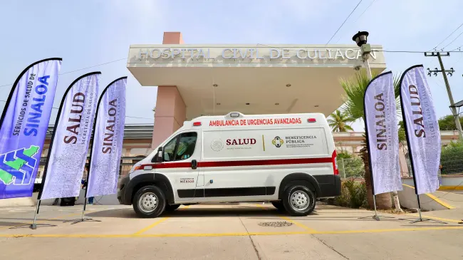 Secretaría de Salud entrega ambulancia de urgencias avanzadas al Hospital Civil de Culiacán
