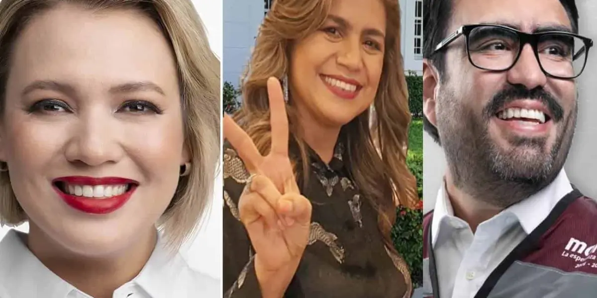 Erika Sánchez, Sandra Martos y Juan de Dios Gámez, candidatos a la alcaldía de Culiacán,