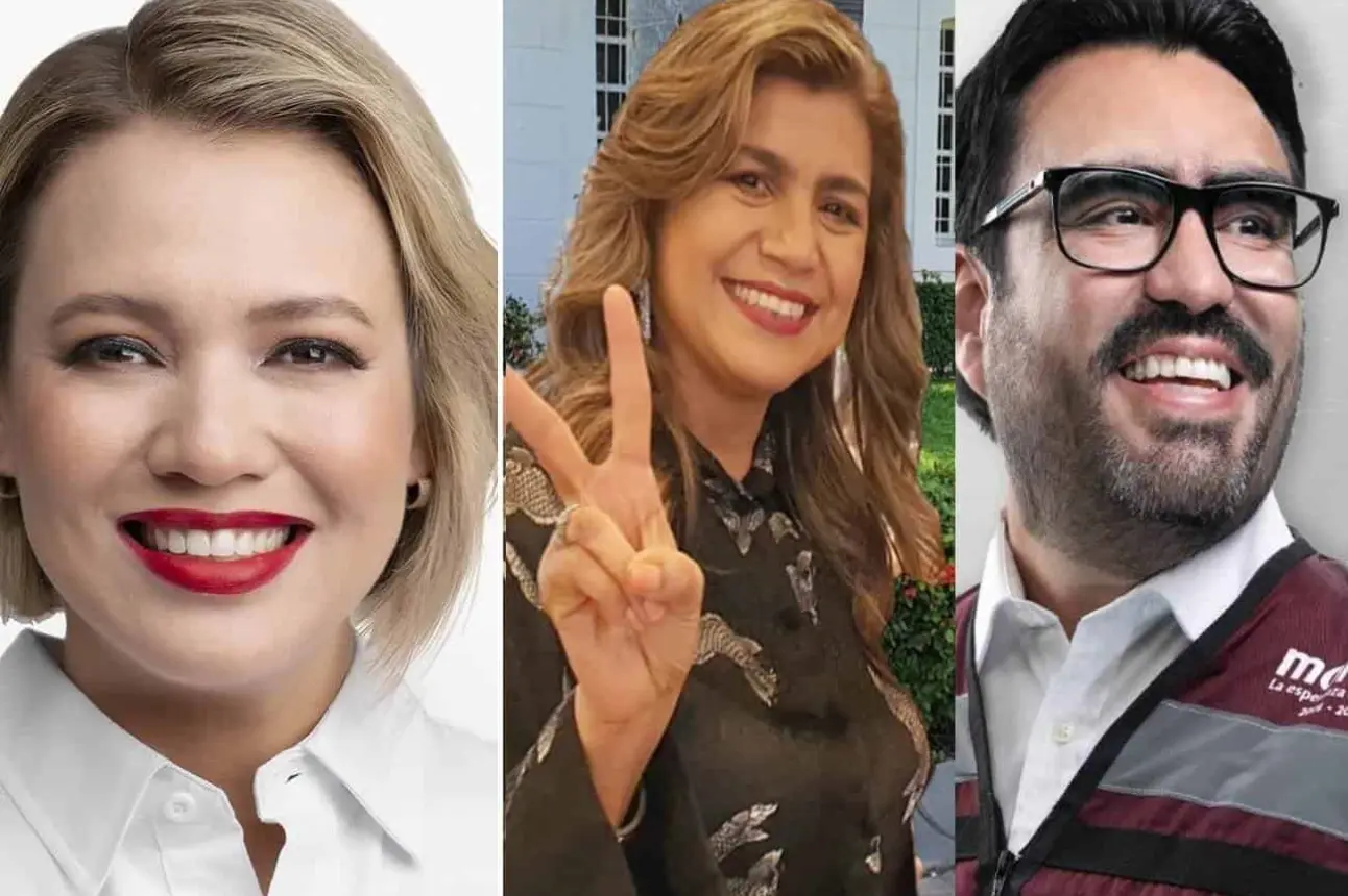 Erika Sánchez, Sandra Martos y Juan de Dios Gámez, candidatos a la alcaldía de Culiacán,