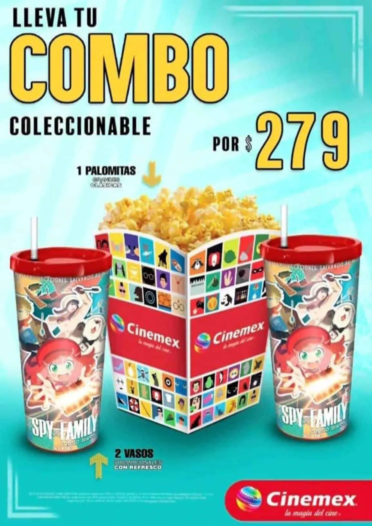 Cuánto cuesta el vaso de Spy X Family CÓDIGO Blanco en Cinemex y fecha de venta