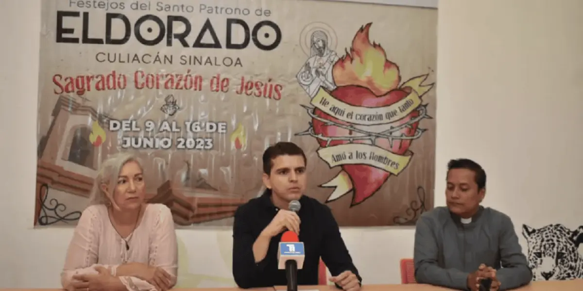 Anuncian actividades por el festejo del santo patrono de Eldorado, Sagrado Corazón de Jesús. Foto: Cortesía