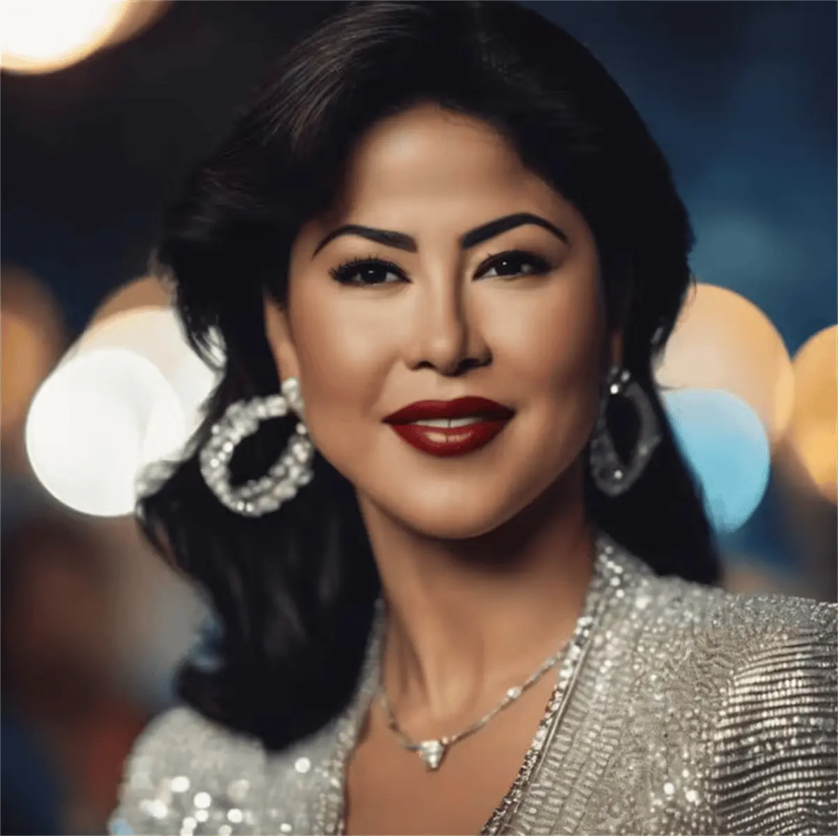 Selena Quintanilla con 53 años de acuerdo con IA | Imagen: PIXLRAI