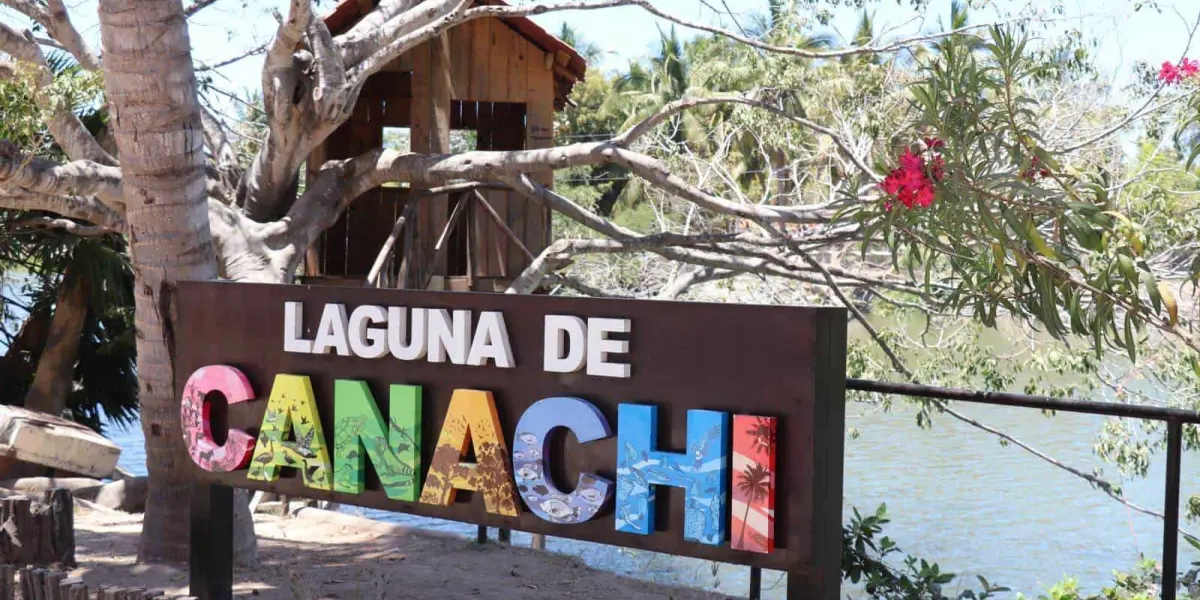 Junto a la laguna hay una casita de madera en un árbol y a lo largo de la ribera hay mesas bajo los árboles y palapas para que las familias pasen un día agradable en este mágico espacio natural.