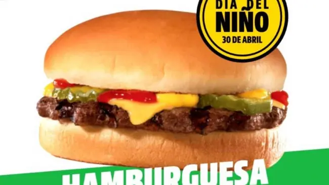 Llévate una hamburguesa gratis el Día del Niño en Carls Jr. Imagen: Carls Jr México