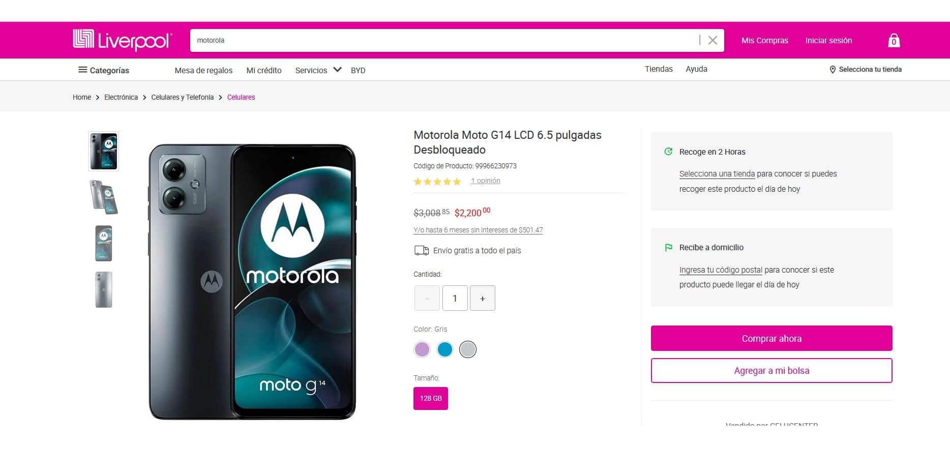Características y cuánto cuesta del smartphone Motorola Moto G14