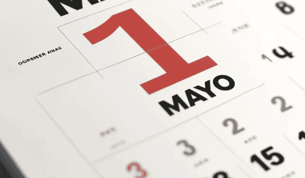 1ero de Mayo Día festivo