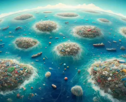 Las gigantes islas de plástico