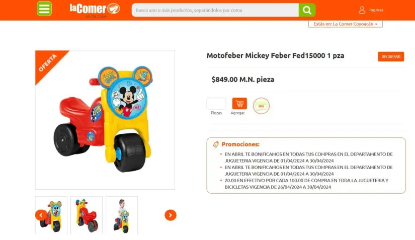  Ofertas de La Comer por el Día del Niño