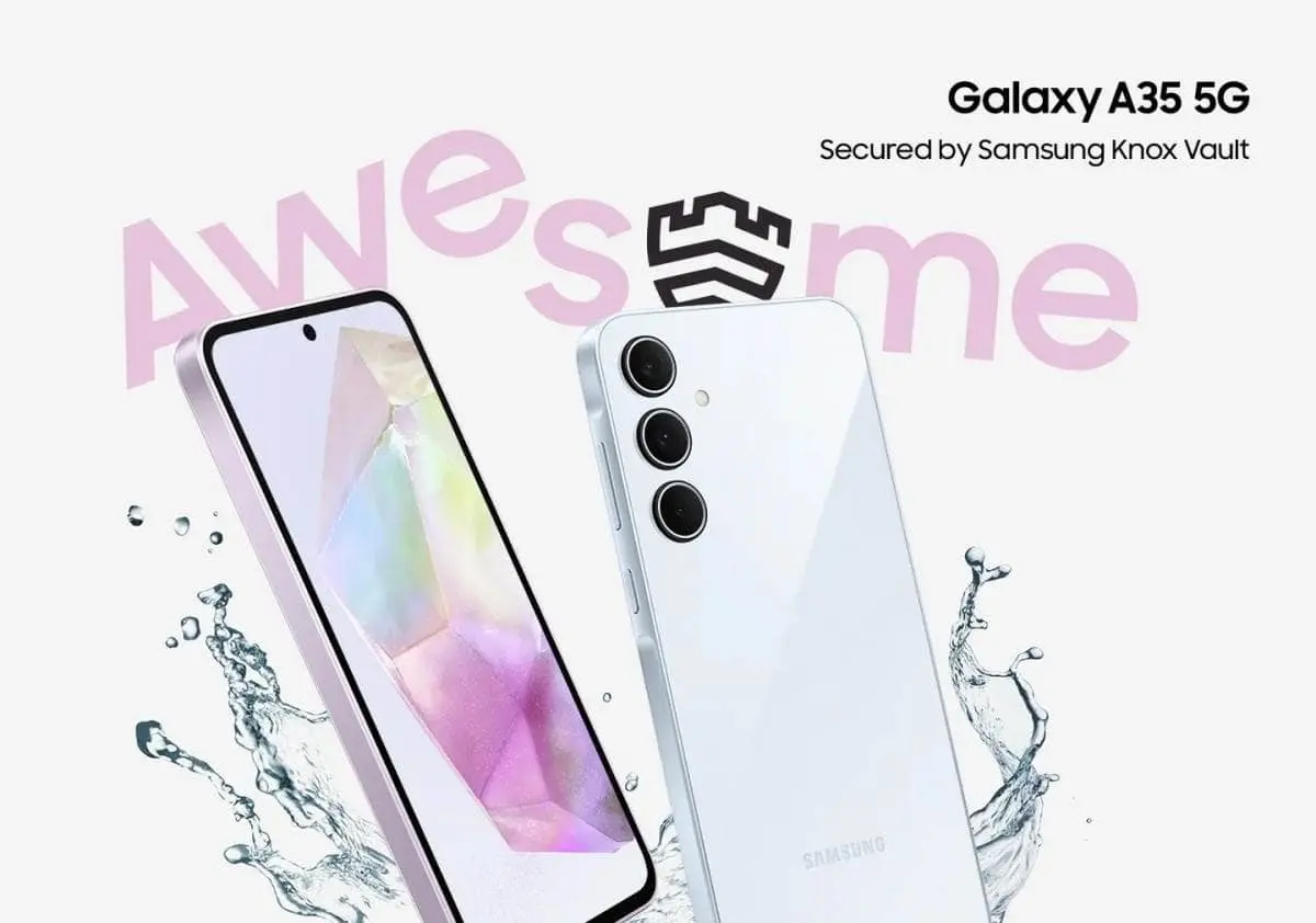 El nuevo Galaxy A35 tiene un diseño elegante y similar a la generación previa. Foto: Samsung