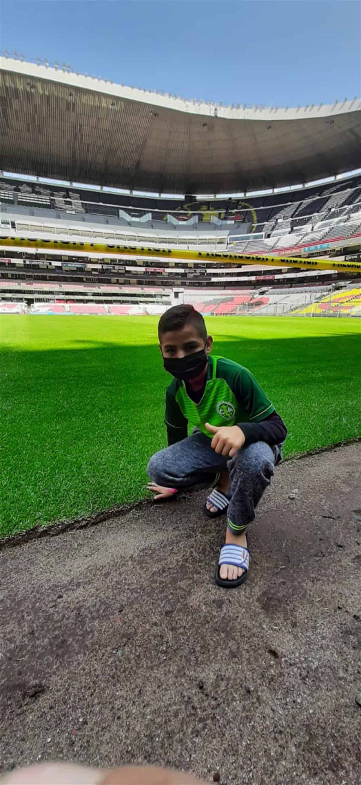 Jesús Osmin en el Estadio Azteca