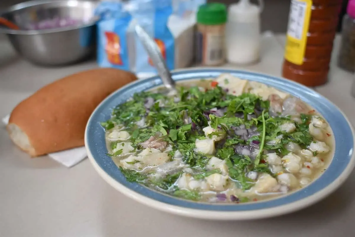 Delicioso plato de menudo en Culiacán