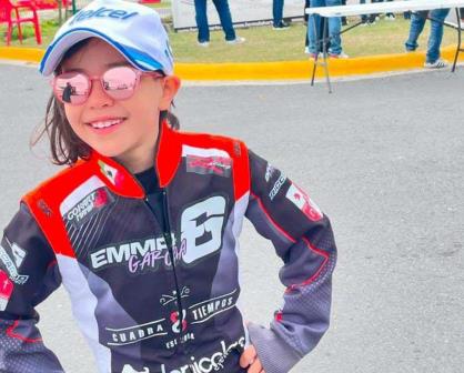 Emma García, de 7 años, quiere correr como el Checo Pérez en la Fórmula 1