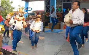 ¡Padre presente! Papá se luce bailando por Día del Niño en la escuela de su hijo