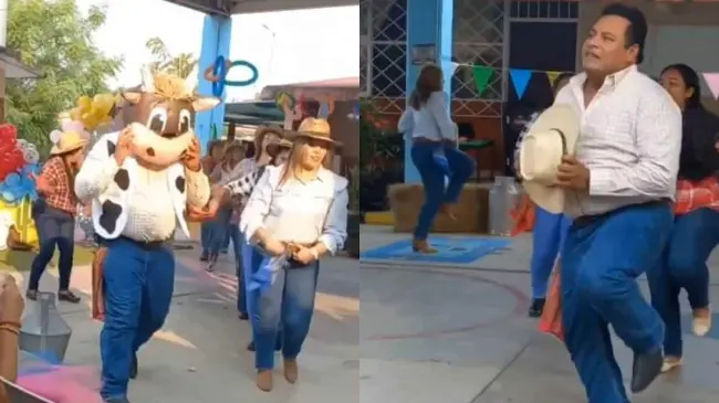 El hombre fue elogiado en redes sociales como un padre ejemplar. Fotos: Capturas de Facebook