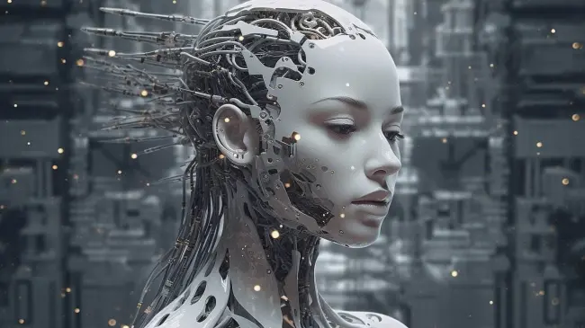 Robot humanoide creado con inteligencia artificial. Foto Pixabay