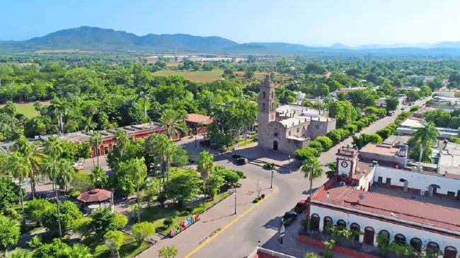 Vista aérea de Mocorito, Sinaloa. Foto: Gob. de México