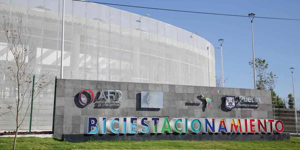 Biciestacionamiento en Puebla. Foto Lo de hoy Puebla