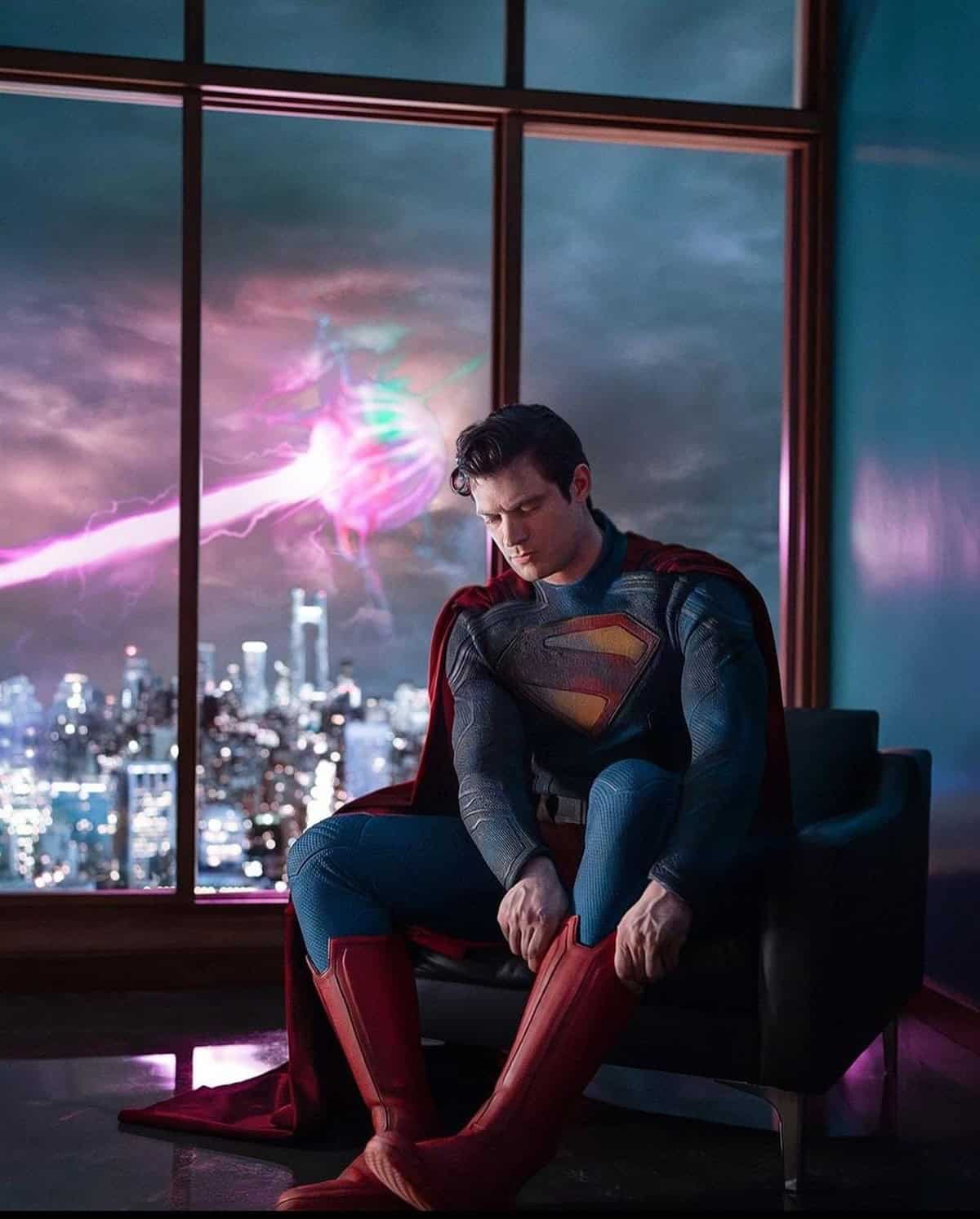 Primera imagen de David Corenswet como Superman | Imagen: Instagram Jamesgunn