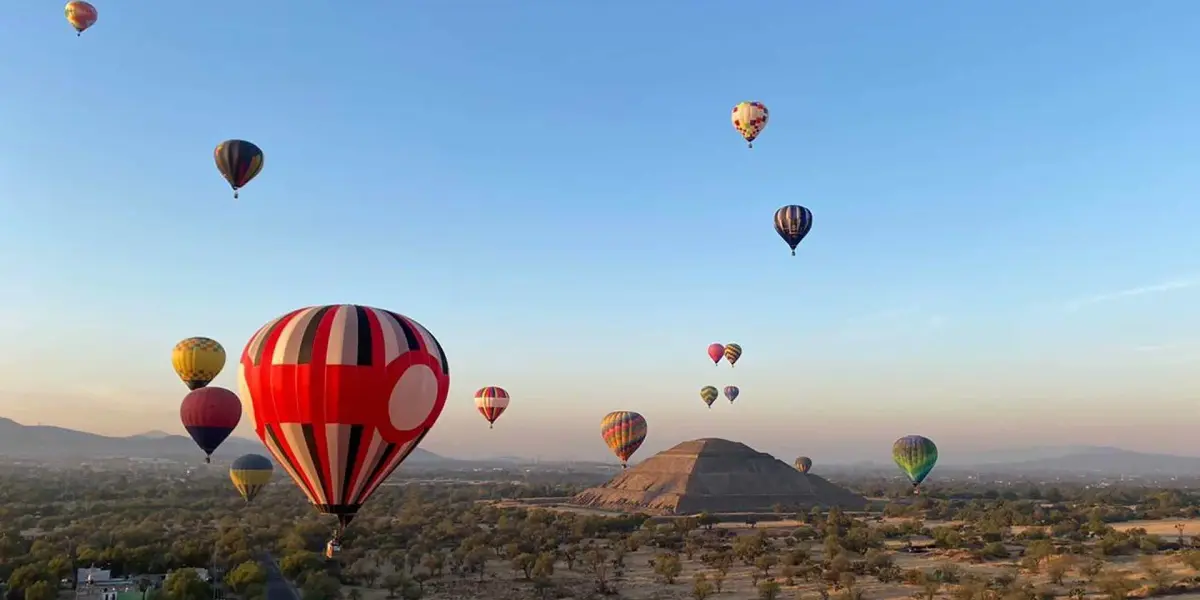 Costo del vuelo en globo en Teotihuacán. Foto volarenglobo