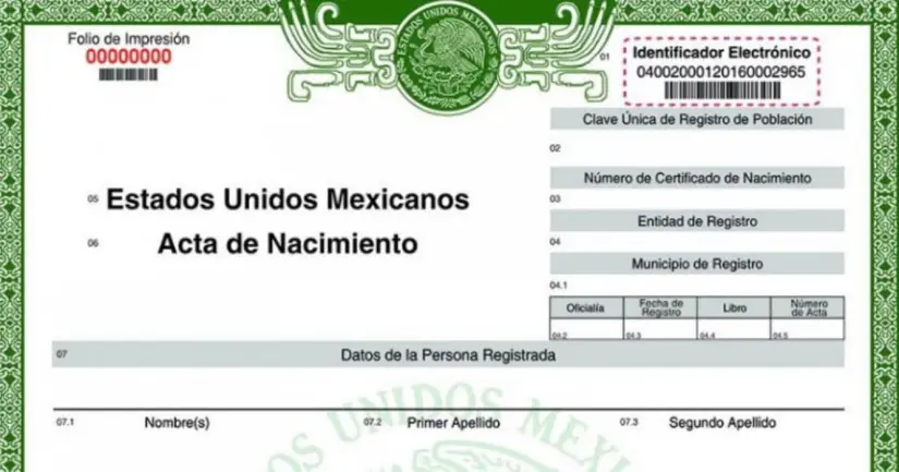 Diferencia entre acta de nacimiento normal y certificada Aquí te informamos de sus diferencias. Foto: Gob. de México