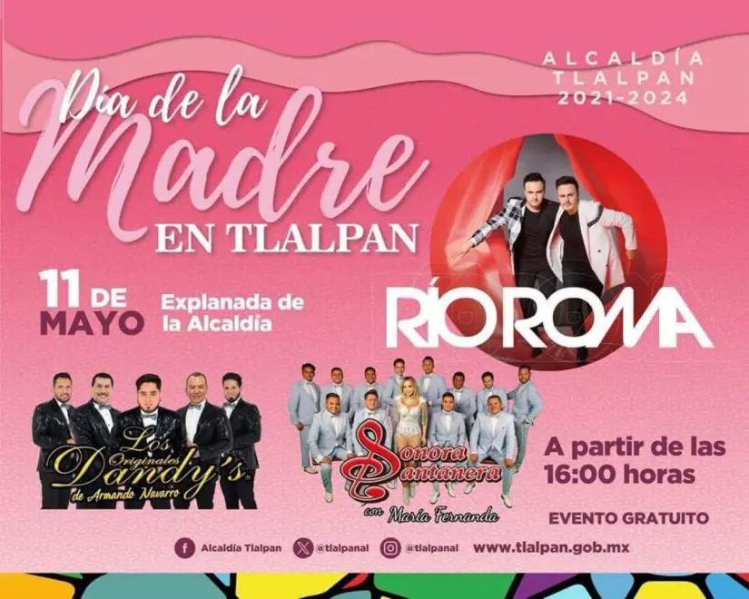 A qué horas va a iniciar el concierto del Día de las Madres de Tlalpan