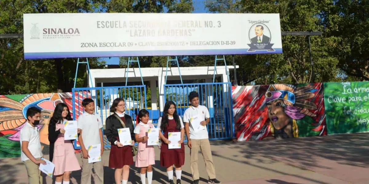 SUMA Sociedad Unidad IAP tiene previsto realizar más de 60 creaciones artísticas en secundarias públicas de Culiacán y Navolato como parte del programa Murales por la Paz 2023-2024. Foto: Juan Madrigal