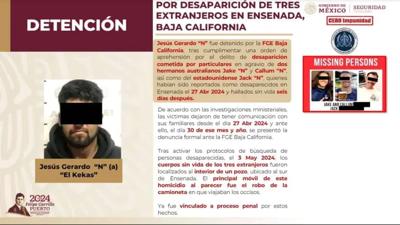 Detención de sospechoso por la desaparición de ciudadanos australianos imagen recuadro