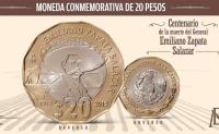 Moneda de 20 pesos de Zapata se vende hasta en 8.5 millones de pesos en internet