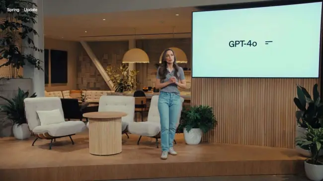 Presentan el nuevo modelo de inteligencia artificial, GPT-4o, de la empresa Open AI. Foto: Cortesía