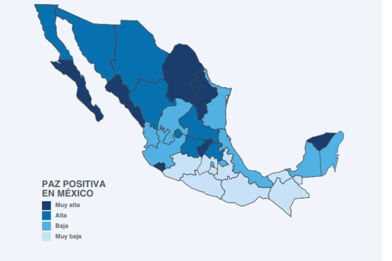 Sinaloa en los 5 estados con mayor Paz Positiva en México según el Instituto para la Economía y la Paz
