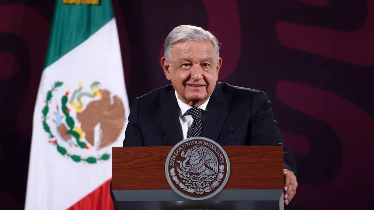 Andrés Manuel López Obrador, presidente de México, durante su conferencia de prensa de este 15 de mayo.