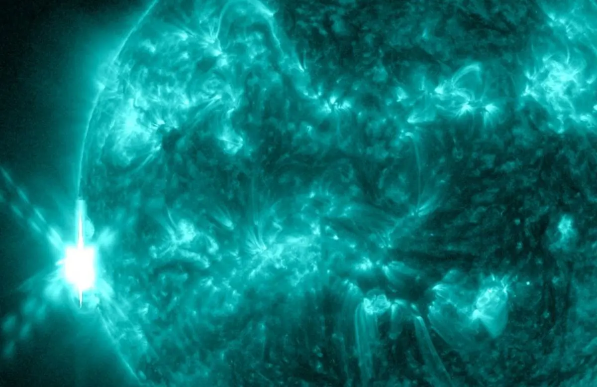 La NASA registró la llamarada solar más intensa en los últimos años. Foto: NASA